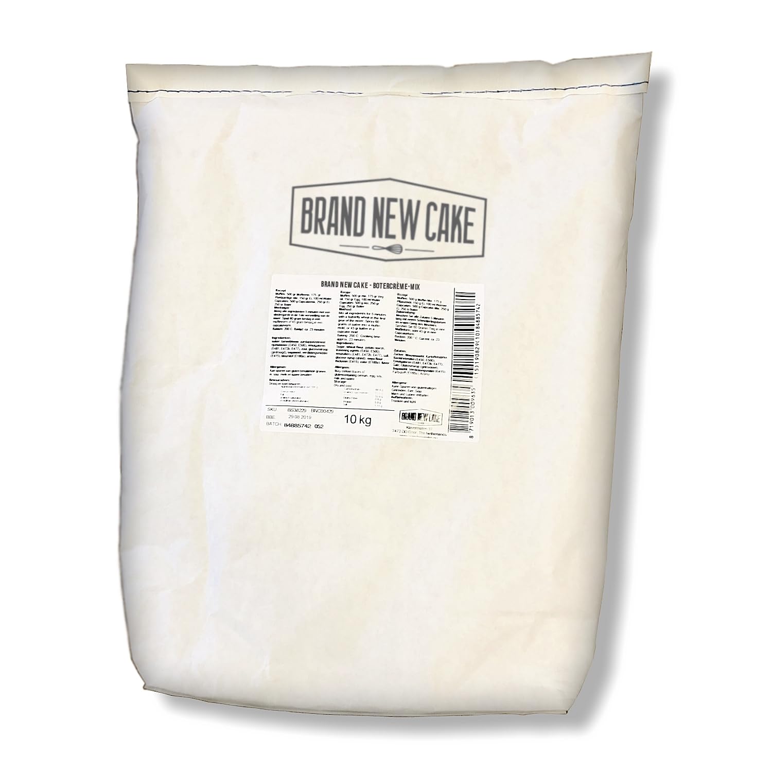 BrandNewCake® Buttercreme Mix 10kg - Perfekte Backmischung für Cremige Torten und Kuchen