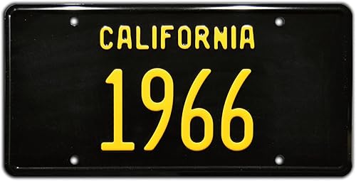Miniatura 1 de California Vintage Hot Rod  1966  Placa de matrícula de tocador con estampado de metal