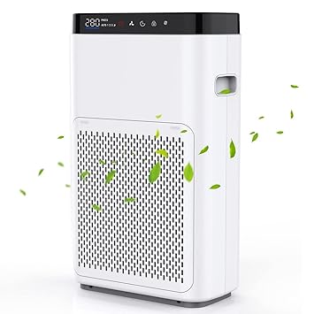 RoboTouch Air Purifier with H13 HEPA Filter, Smart App Connectivity and Pre-Filter. Child Lock for additional safety