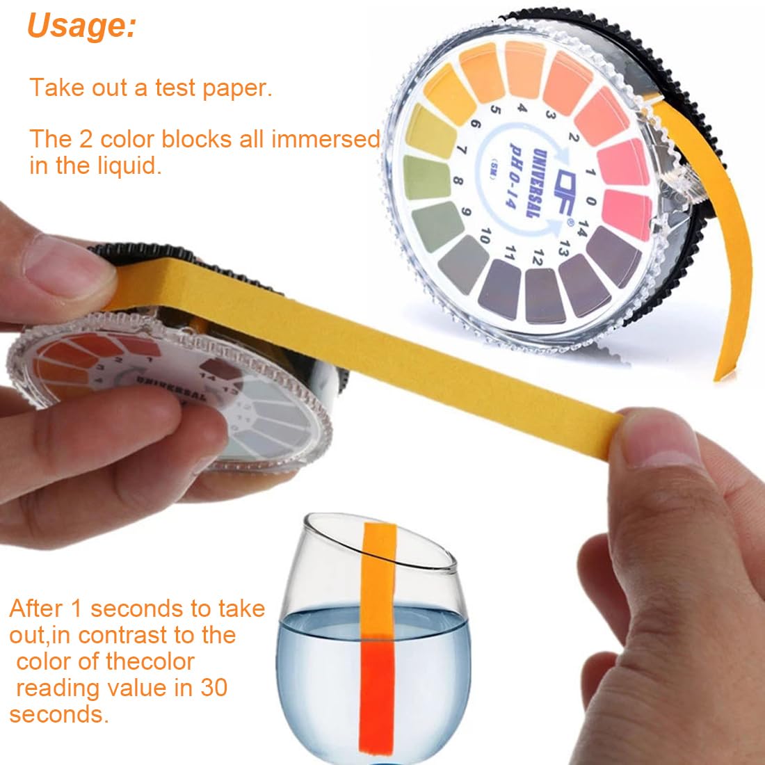 Cartine Tornasole PH 5m | Test Acido-base 0-14 - Per Casa, Scuola, Laboratorio - Foto 12