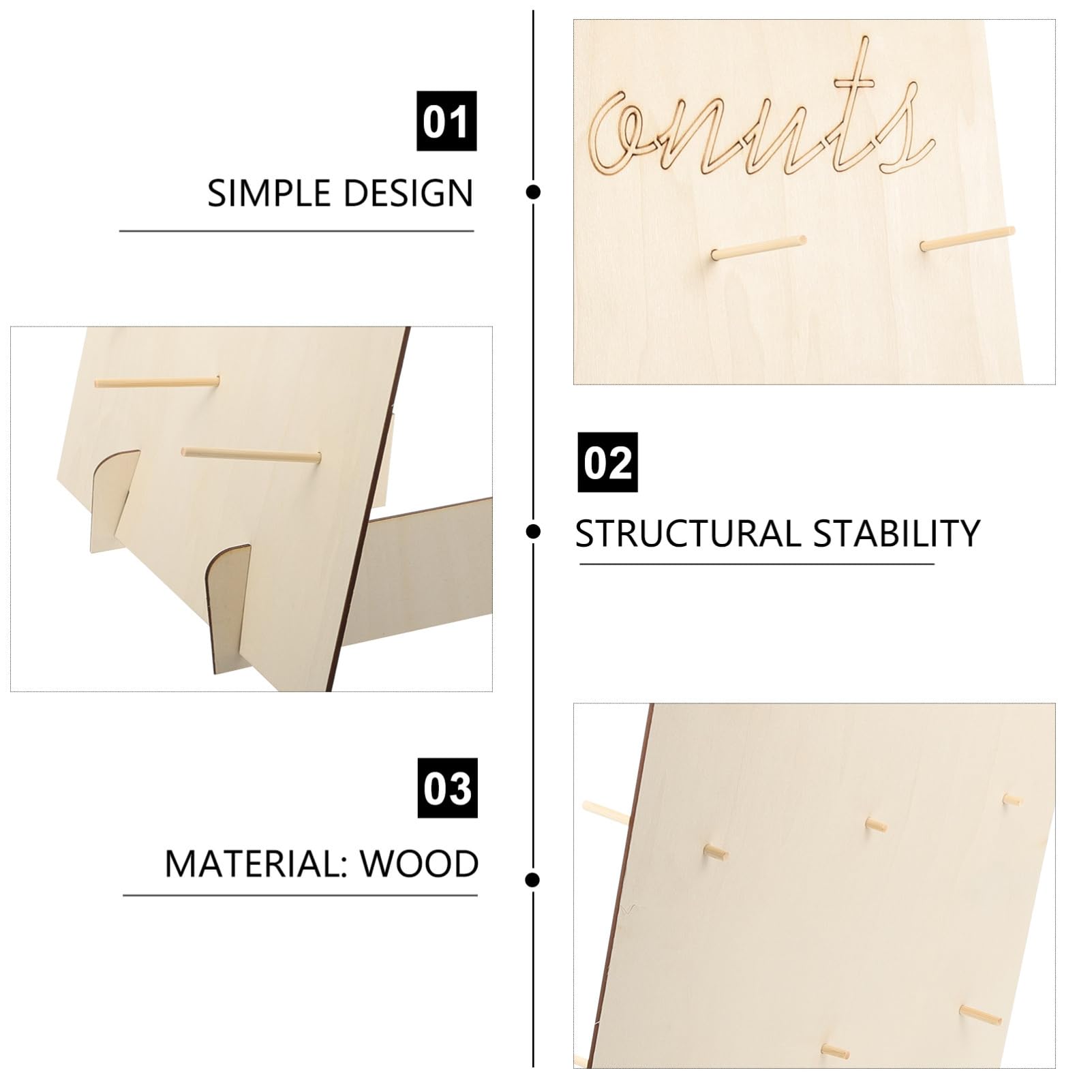 COLLBATH 1Set Donut Display Stand for Elegant Dessert Table Holder Easy to Assemble Donut Rack for Weddings and Showers Smooth Finish and Versatile Design