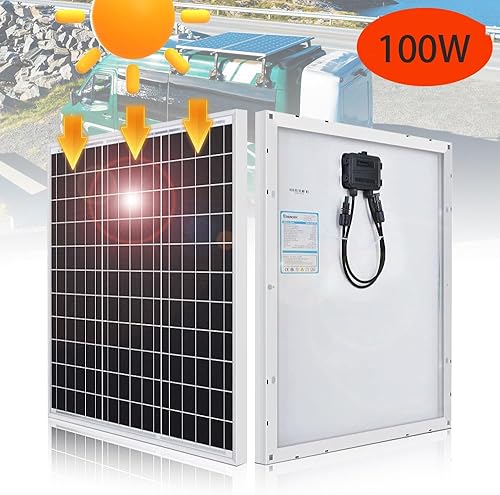 Miniatura 9 de Paneles solares portátiles de 100 W, hasta un 21% de módulo de alta eficiencia, panel solar monocristalino, kit de panel solar para centrales