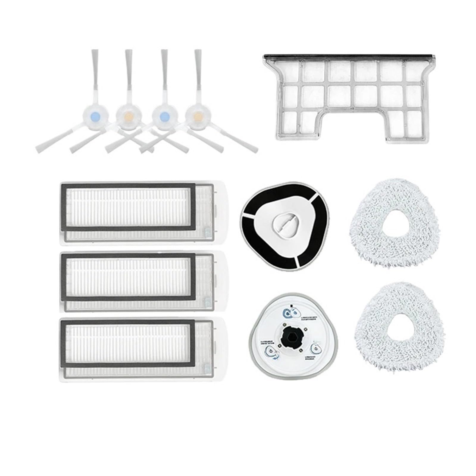 Módulo de trapeador con filtro de cepillos laterales de tela de trapeador de repuesto. Compatible con Narwal T10 J1 J2 YJCC001-1 YJC003, accesorios for aspiradora robot barredora, kits de repuestos fo