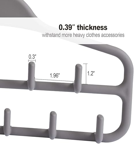 Miniatura 5 de ELONG HOME Soporte para colgar cinturones para armario, organizador de cinturón resistente con giro de 360 grados, 11 ganchos grandes y resistentes