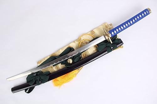 Miniatura 3 de Espada samurái de anime japonesa hecha a mano de 41 a 43 pulgadas, Katana, disfraz de espada para cosplay, réplica de accesorios de armas
