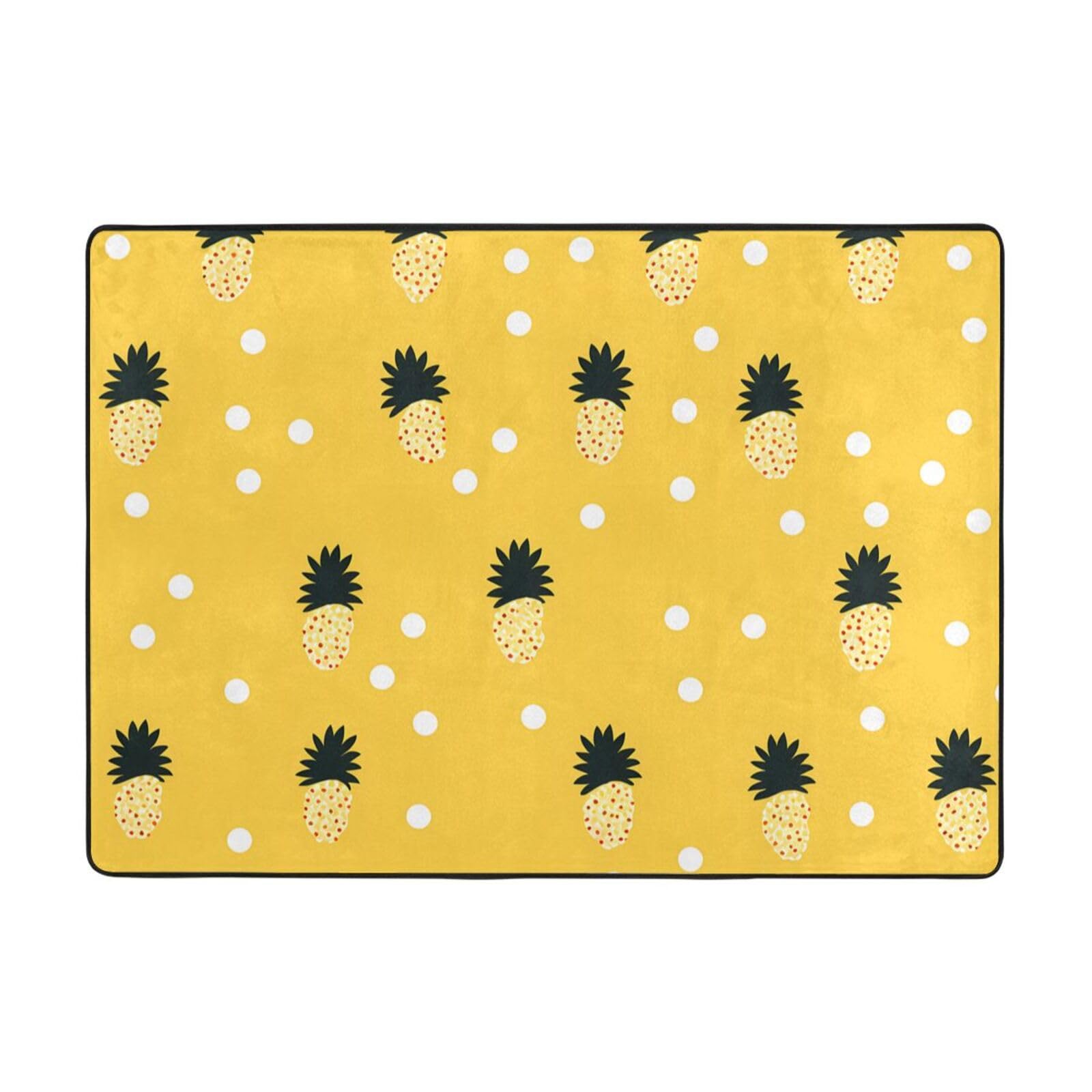 Jackfruit gemusterte Flanell-Bodenmatte, 203 x 147 cm, superweich