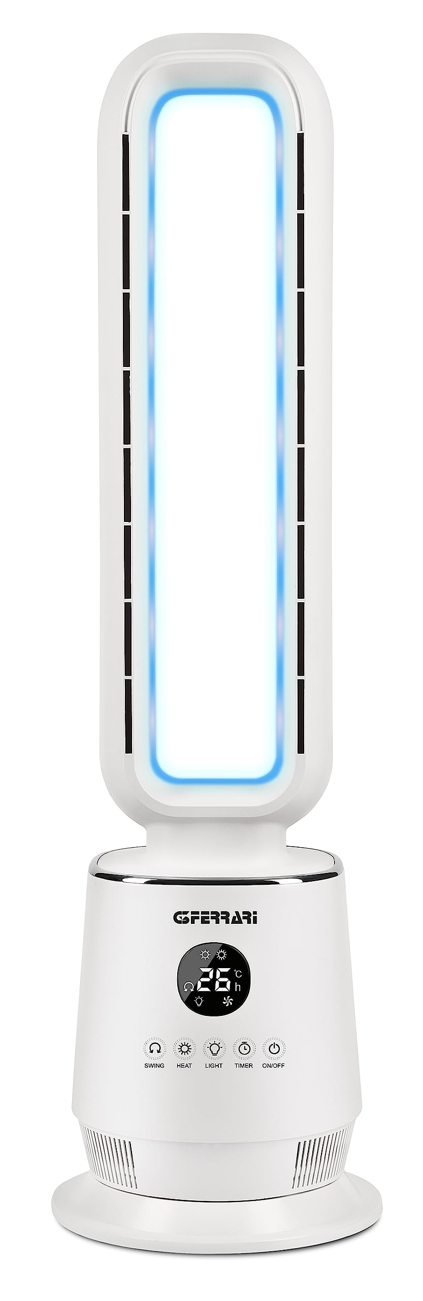 G3 Ferrari G60032 Termoventilatore Ceramico senza Pale, 2000 Watt, programmabile, 16-36°C, Bianco