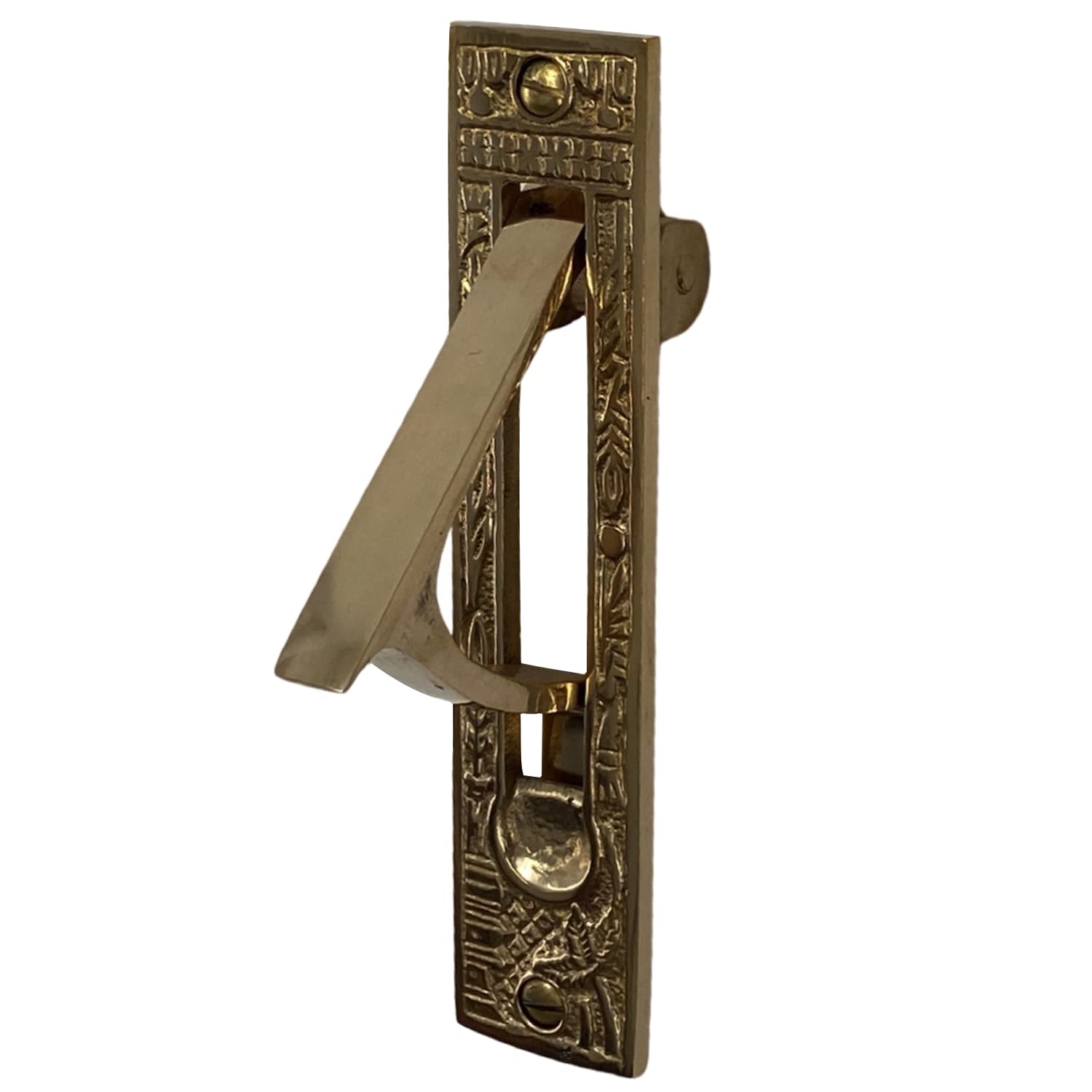 Solid Brass Victorian Pocket Door Pull (Brass)