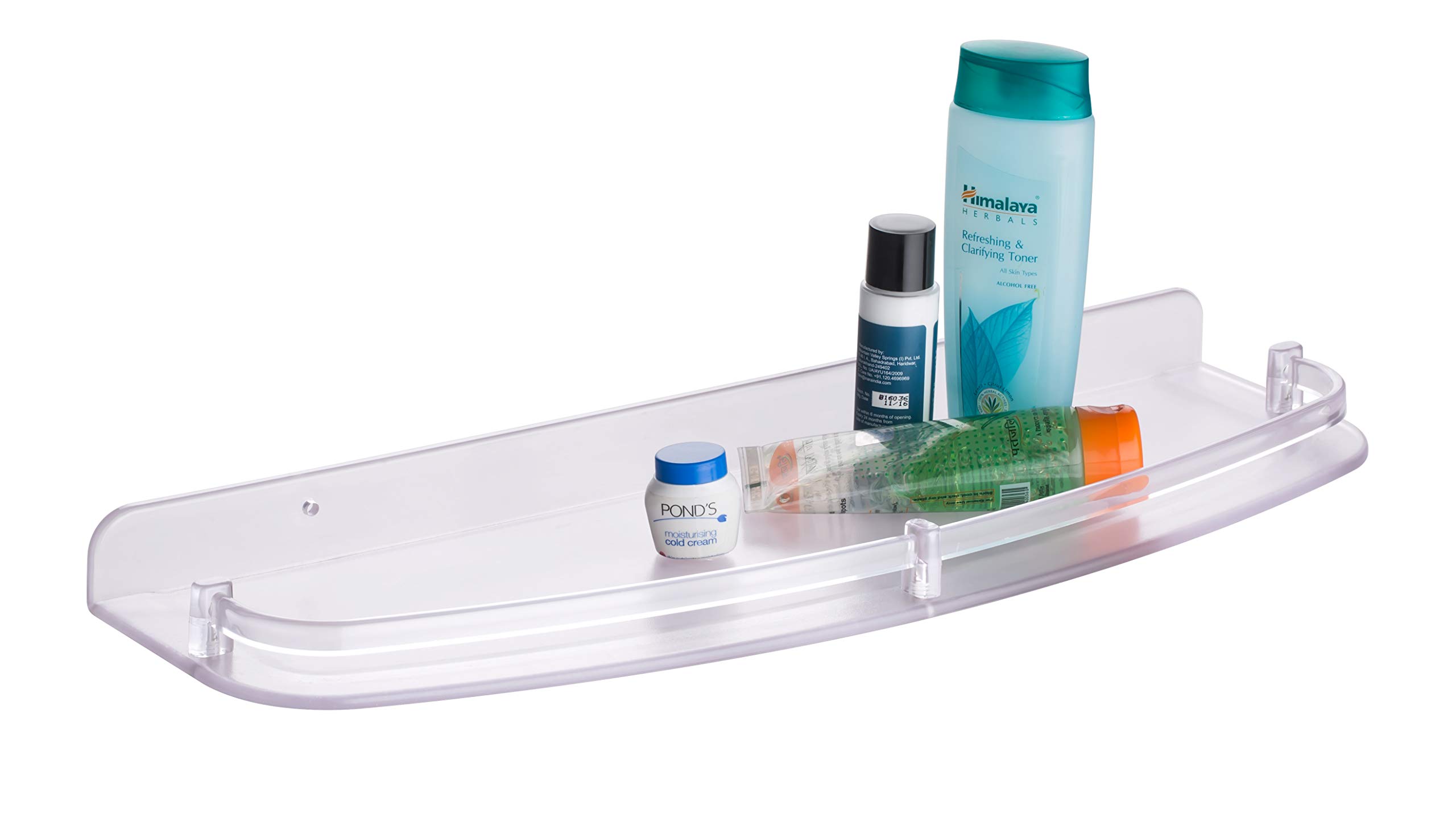 Axtry ABS Plastic Unbreakable Multipurpose Bathroom Wall Shelf (15x5 Inch, Clear) (B08GSYHQT7) Amazon Price History, Amazon Price Tracker