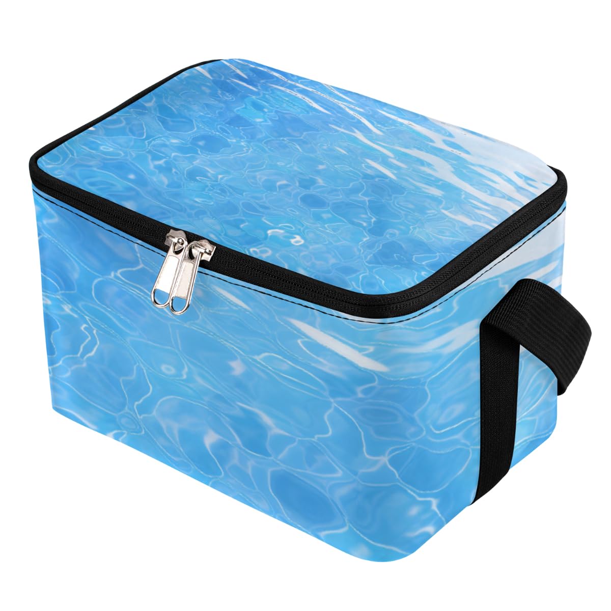 GzLeyigou Lunch Bags for Women Men 9 Cans,Ocean Hot & Cold Food Delivery Bag Insulated Grocery Bag Insulated Lunch Box Blue Water Cooler Bag for Office Work Picnic Beach