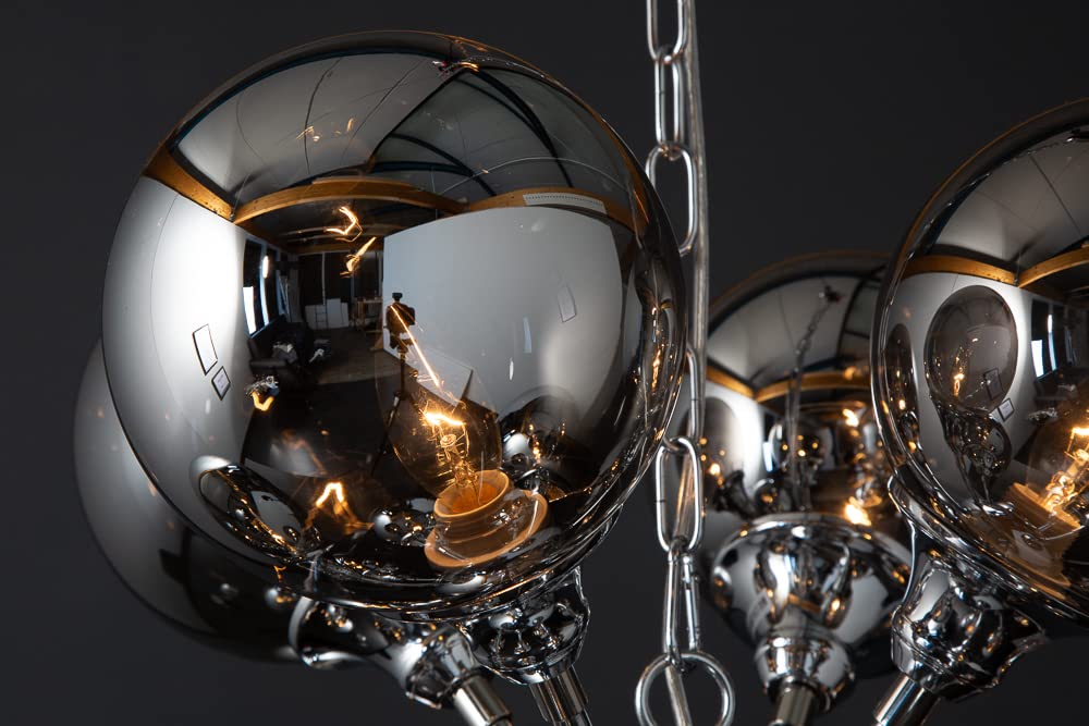 invicta INTERIOR Extravagante Hängeleuchte GALAXY 72cm silber Hängelampe Modern Design Pendelleuchte Deckenlampe