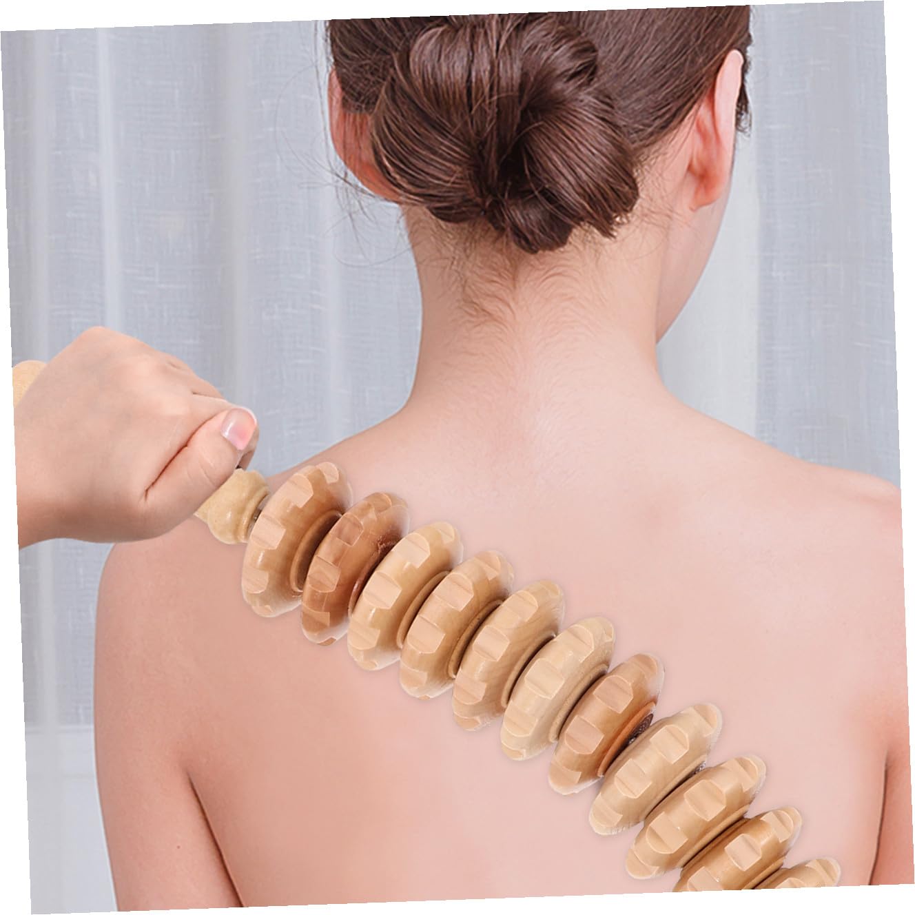 Kit Completo Masajeador Portátil de Madera Maderoterapia Corporal Herramienta Ligera y Práctica para Esculpir y Aliviar Tensiones en Espalda y Cuello