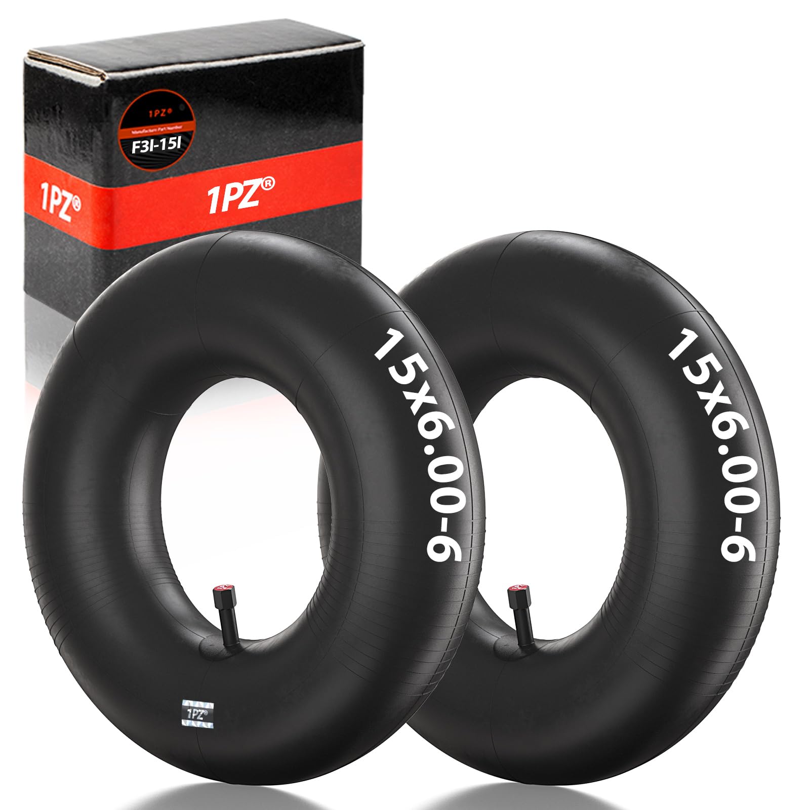 Lot De 2 Chambres à Air 15x6.00-6 - Valve Coudée TR87 Pour Tondeuse Autoportée Et Tracteur Pelouse