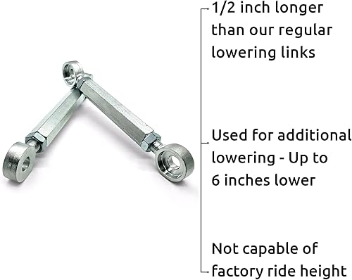 Miniatura 2 de Versys-X 300 2017 y superior+1/2 Kit de eslabones de bajada ajustables de 2 a 6 pulgadas más bajo