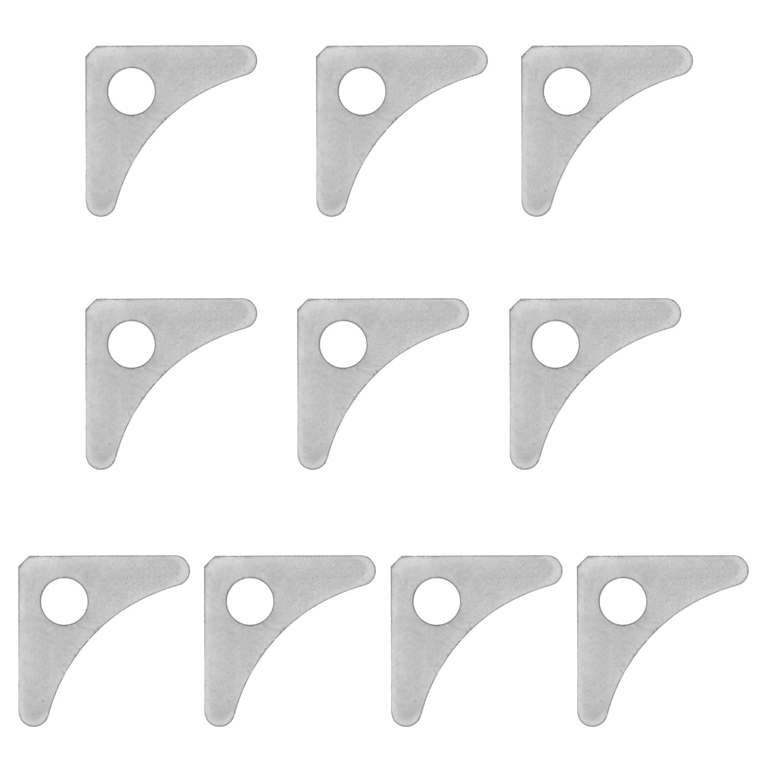 10pcs 1-Hole Steel Gusset, 1 7/8" x 1 7/8" Tall x 1/8" Thick Steel Gussets for Increasing The Support and Strength of Structural Joints