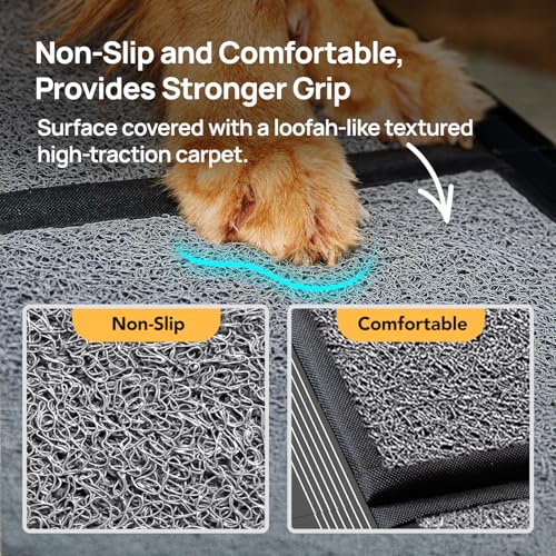 Dog Ramp for Car 71'' X-Long & 17.2" Wide Folding Dog Ramps for Large Dogs with Non-Slip Rug Surface Portable Dog Car Ramp for SUV Car & Truck, Outdoor Dog Ramp Up to 250 LBS - Image 4