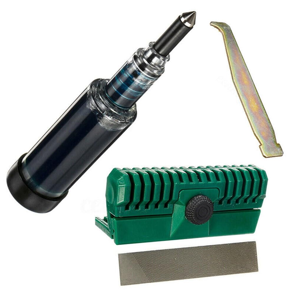 Jnchdghwa As Shown Chainsaw Track Guide Bar Grease Cleaner Tool Maintenance Kit Chain Saw Groove Rail Dresser Accessories
