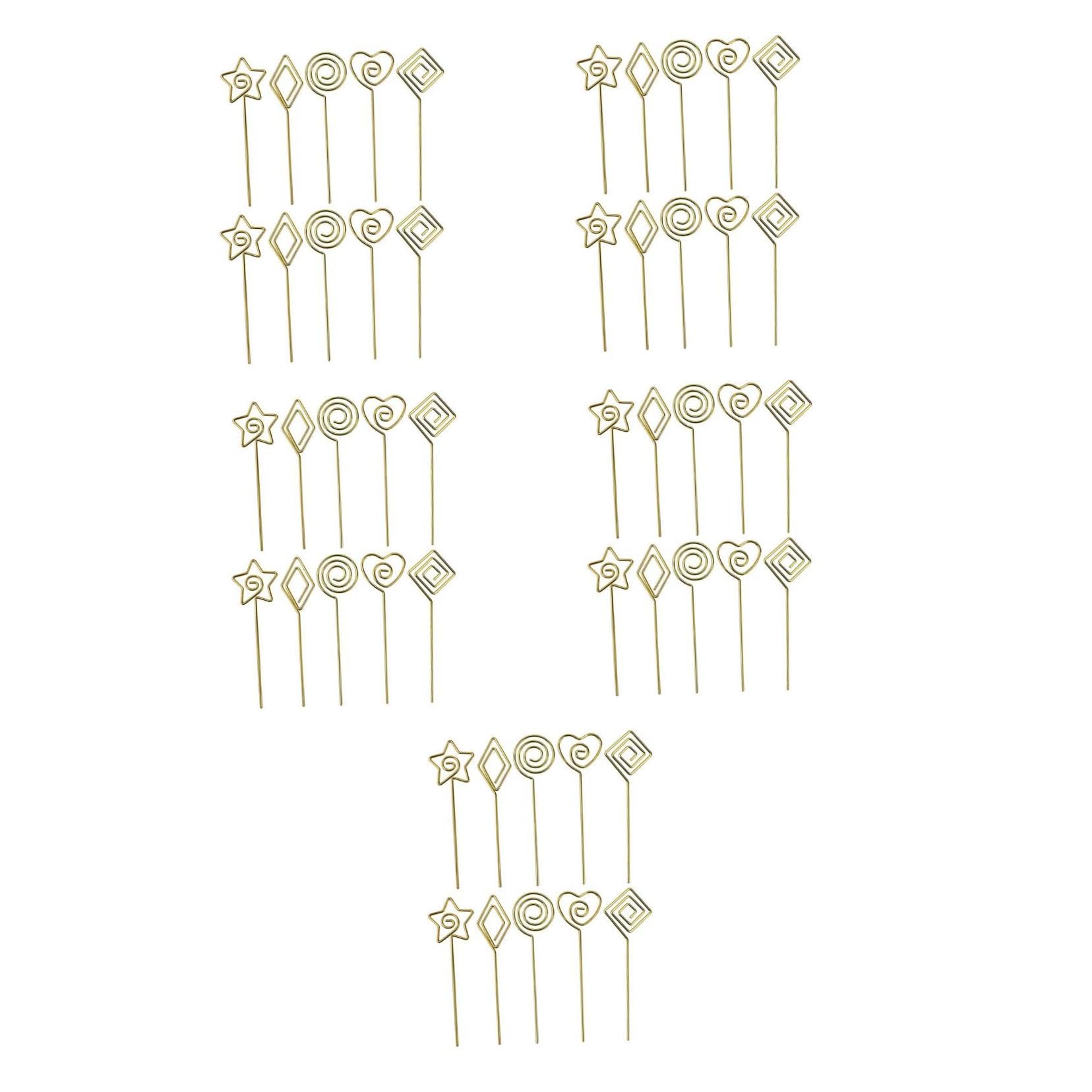 NUOBESTY 50pièces Clips Décoratifs Pour Mémo Supports Multi-fonctions Pour Fruits Étiquettes De Nom Et De Visite Formes Variées