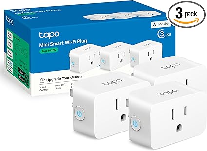TP Link Tapo Matter Supported Smart Plug Mini Compact Design 15A 1800W Max.