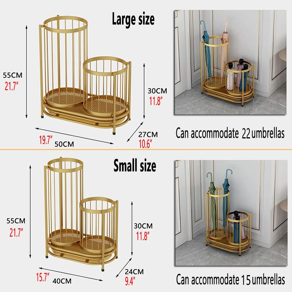 Portaombrelli Moderno in Metallo - Organizzatore con capacità da 15 a 22 con Vassoio raccogligocce Mobile per casa, Ufficio, Hotel, Bar (Nero 40 x 24 x 55 cm)