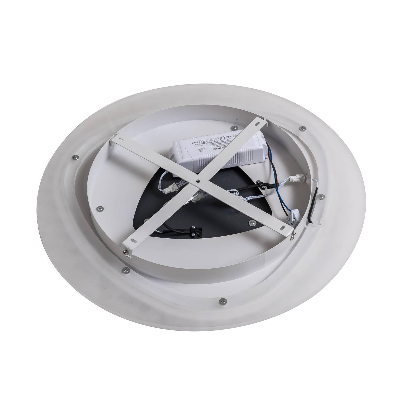 Lindby LED Lámpara de techo Rebeka (Moderno) en Blanco hecho Plástico e.o. para Salón & Comedor (1 llama, lámpara, plafón