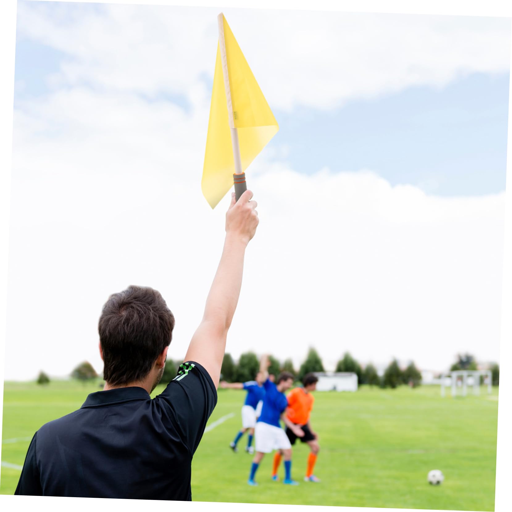 Mipcase Bandiere della Competizione Atletica Bandiere di Segnalazione Bandiera del Segnale di Corrispondenza Bandiere degli Arbitri di Calcio Bandiere Arbitrali Rosso Plastica