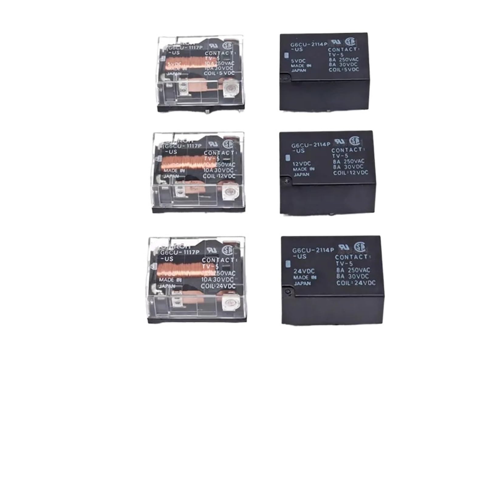 Relais G6CU-2114P-US 24VDC 8A à 4 broches pour circuits imprimés électroniques