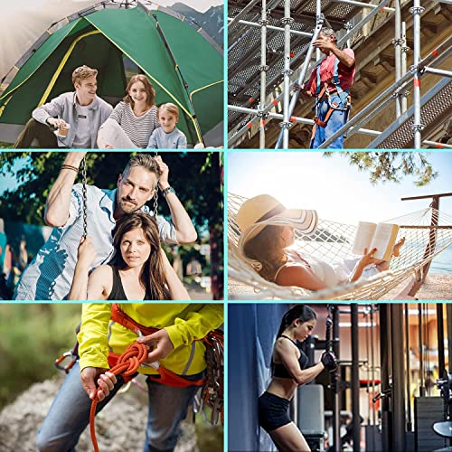 8 Pcs Carabiner Clip Steel Snap Hook - Heavy Duty Quick Link Keychain, Metal Snap Hook For Dog Leash, Outdoor Camping, Swing, Hammock, Hiking(M6,60Mm, Can Hold 300Lbs) #TOP5