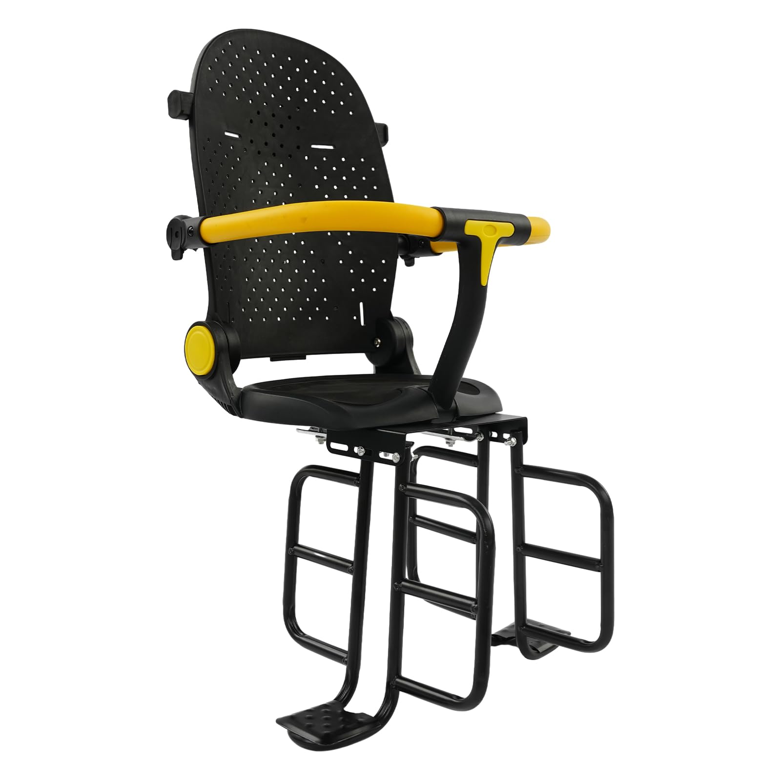 Asiento infantil plegable para bicicleta, montaje trasero, asiento de bicicleta con pedales y barra de seguridad, para bicicletas de ciudad y otras bicicletas con asiento trasero, soporta