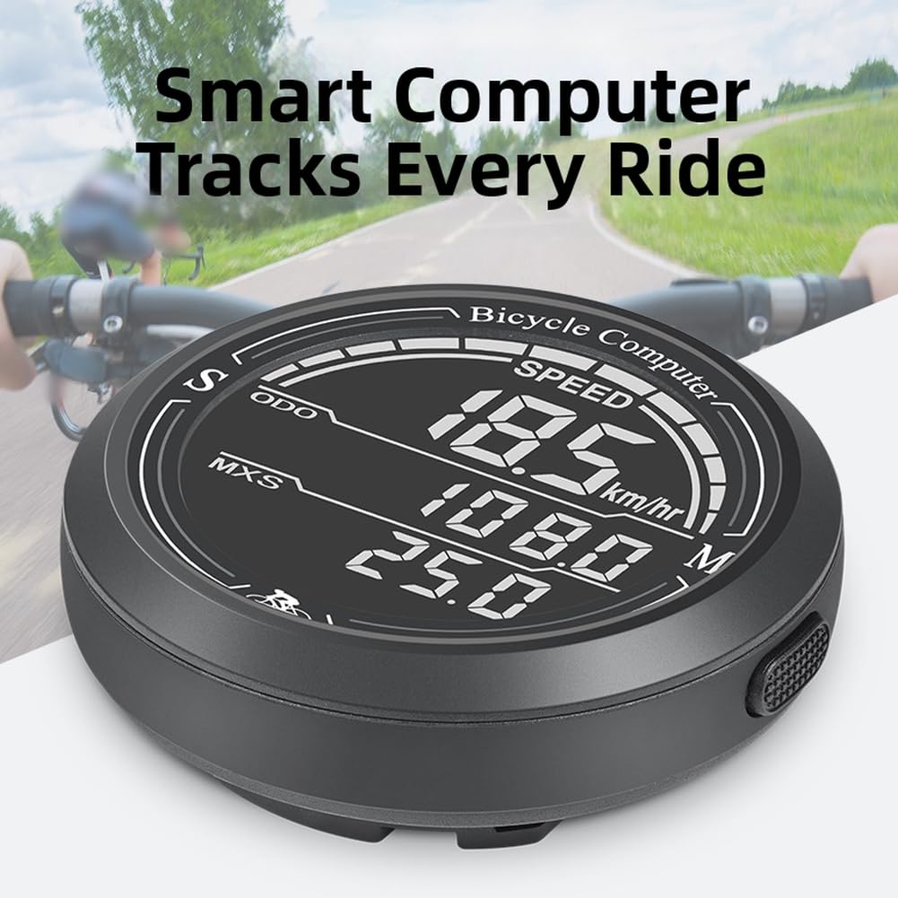 Compteur de vélo étanche avec éclairage compteur de vitesse Noir