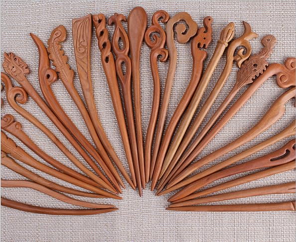 Car interior - Chinese Traditional Hairpins Classical Wooden Hair Pin Item No. 1~15 Y-A (10)
