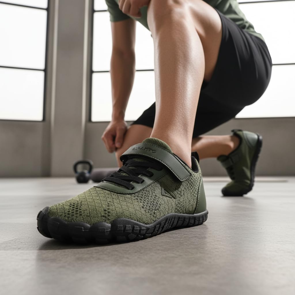 Impakto Barefoot Rooted Wide feet Shoes for Men | Lightweight & Training Shoes with Soft Sole & Superior Grip | Running on Soft Grounds, Jogging & Regular Gym Shoes