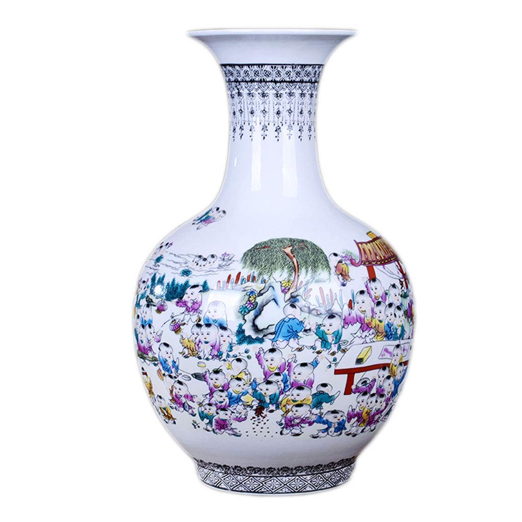 Vases pour composition florale classique sur table de salon en céramique
