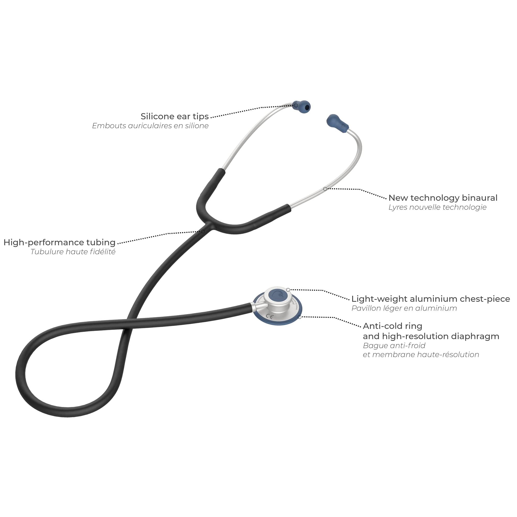 SPENGLER Pulse II Stéthoscope Infirmier d’Auscultation Générale Simple Pavillon Myrtille