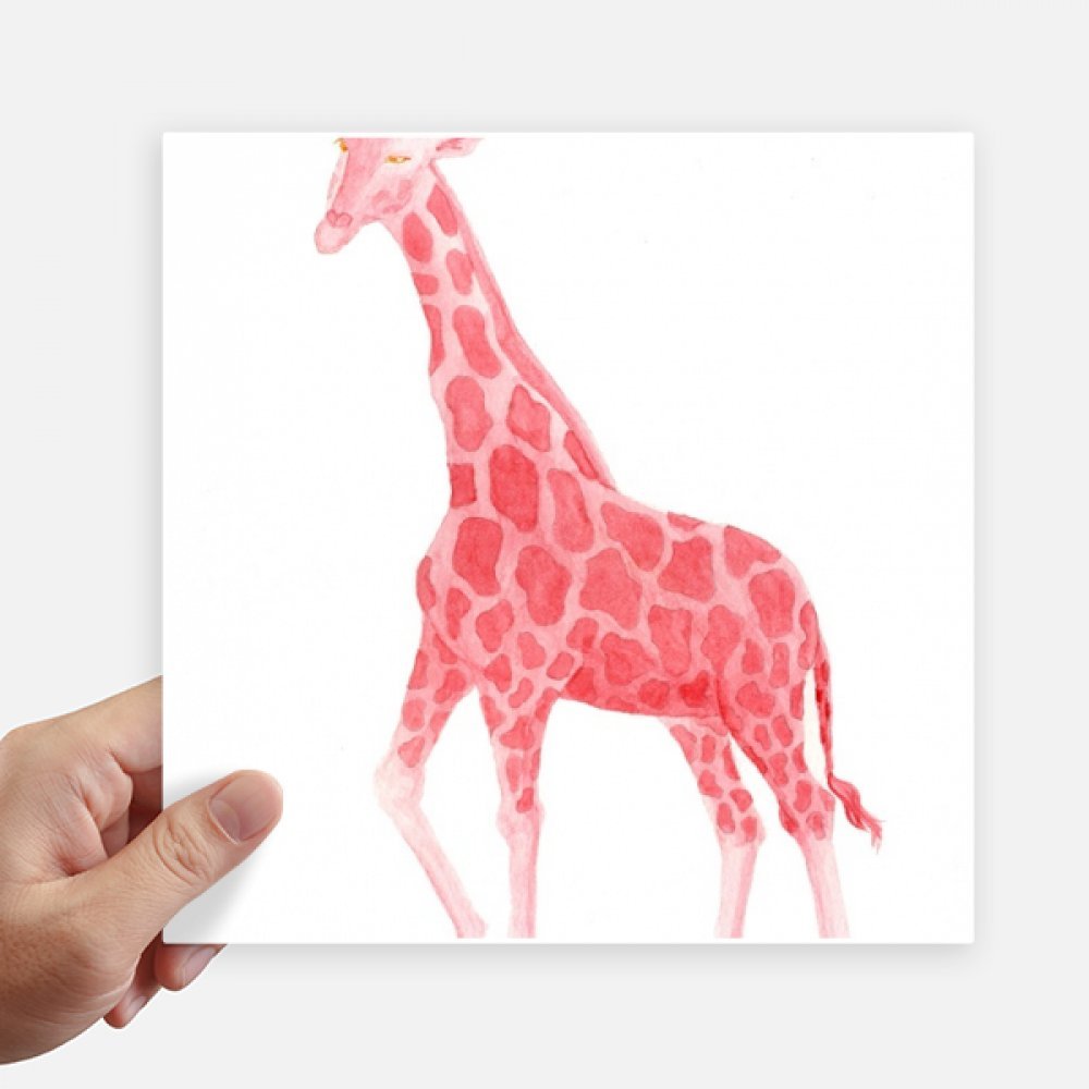 Autocollant girafe rouge 20x20cm sticker mural et déco pc portable