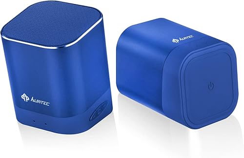 AURTEC Altavoz Bluetooth portátil actualizado, altavoces inalámbricos duales con verdadera tecnología estéreo inalámbrica, graves fuertes y volumen