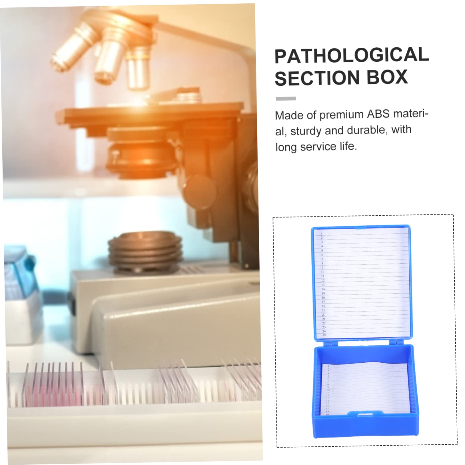 iplusmile 6 Pz scatola scorrevole conservazione dei vetrini da microscopio per diapositive contenitore per vetrini contenitore per microscopio portavetrini per AbS