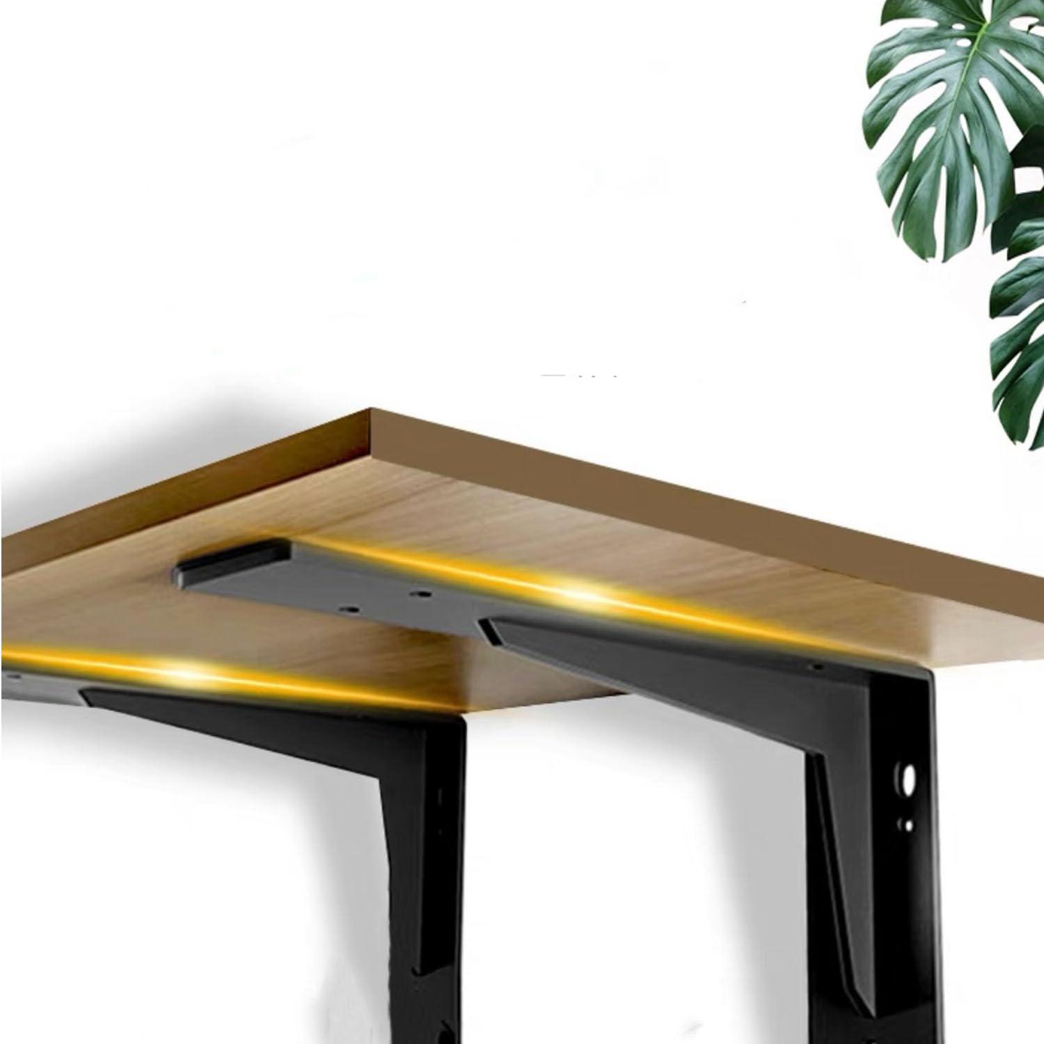 2 Stück 90 Grad Regalträger,Metall Schwerlastkonsole Wandwinkel,Stativ-Wandhalterung,für Wandmontage,DIY-Projekte (40cm x 20cm,Black)