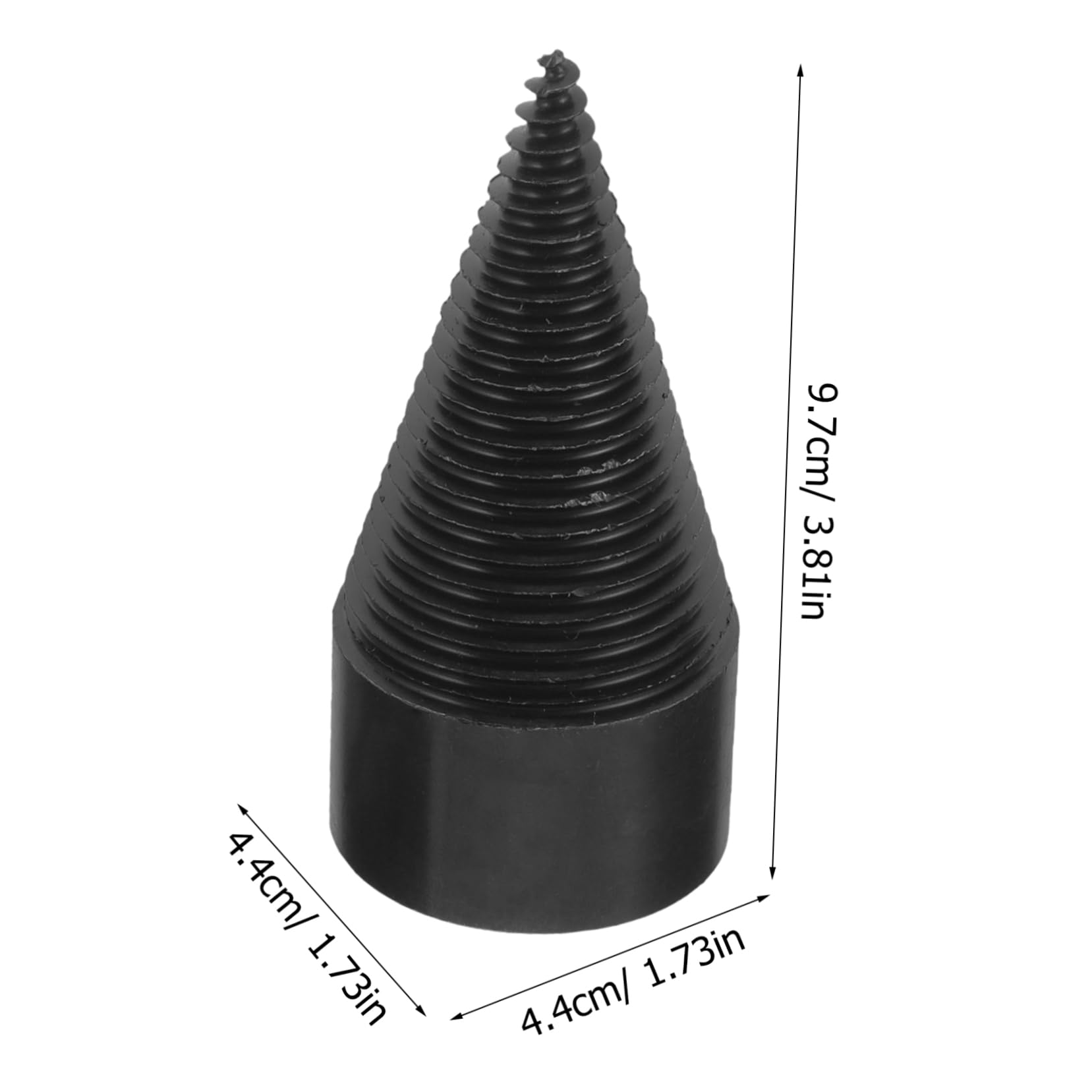 TOYANDONA Punta per Spaccalegna in Acciaio Nero, per Trapano Legna Ardere, Utensile per Legno, Prestazioni Stabili e Resistente alle Vibrazioni