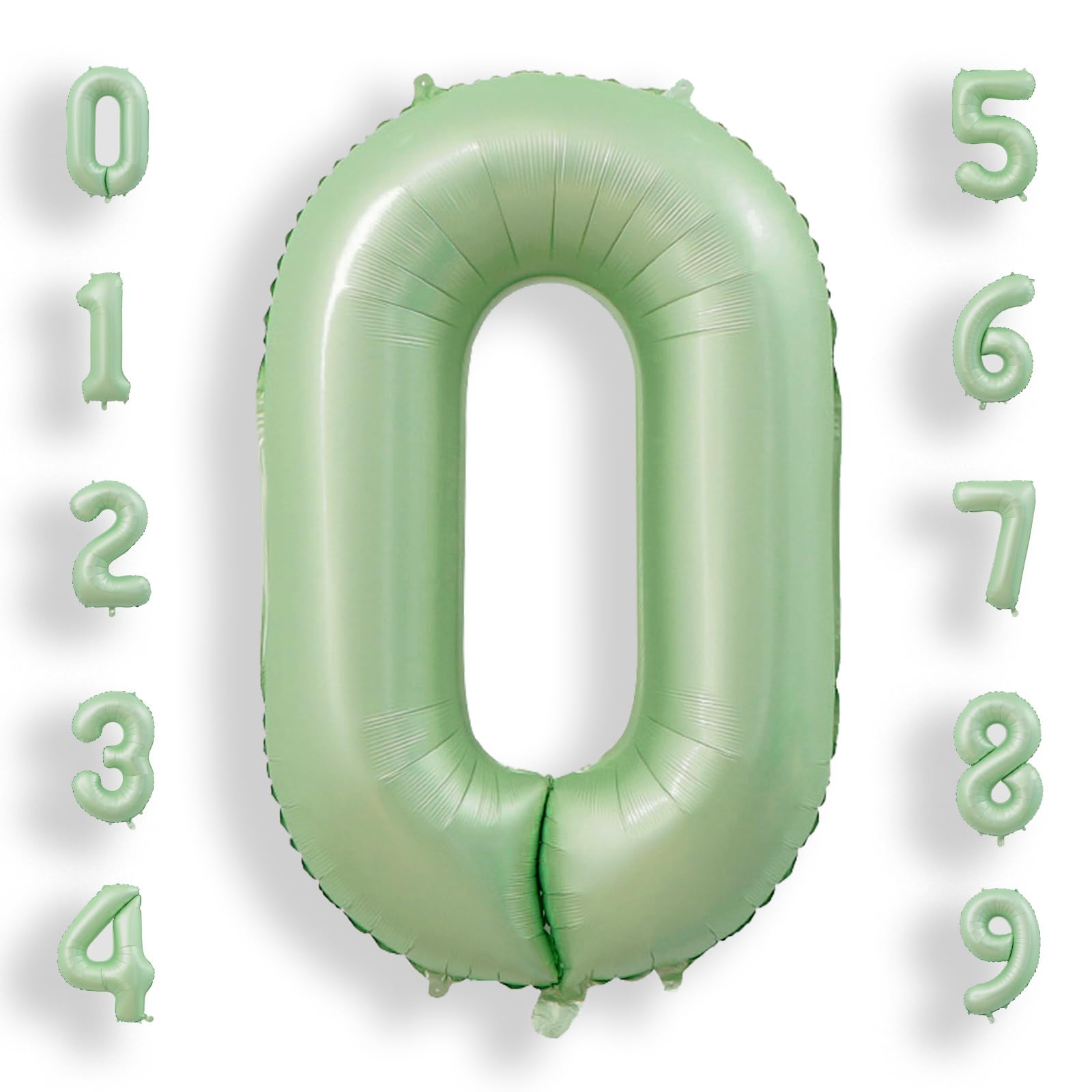 AULE 40 Inch Big Black 0 Balloon Number Large Foil Helium Number Balloons 0-9 Jumbo Giant Happy 0th Birthday Party Decorations for Boy or Girl Huge Mylar Anniversary Party Supplies — view 7
