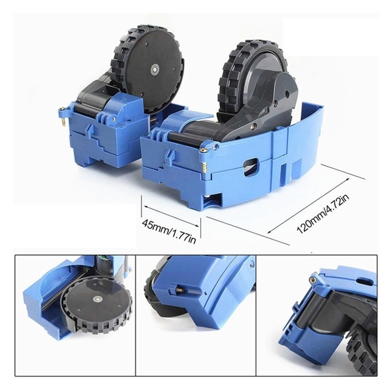 Rueda De Robot Aspirador Compatible Con Roomba | Motor de rueda LR 500 600 700 Series 620 650 660 595 780 piezas de rueda de aspiradora(R and L)