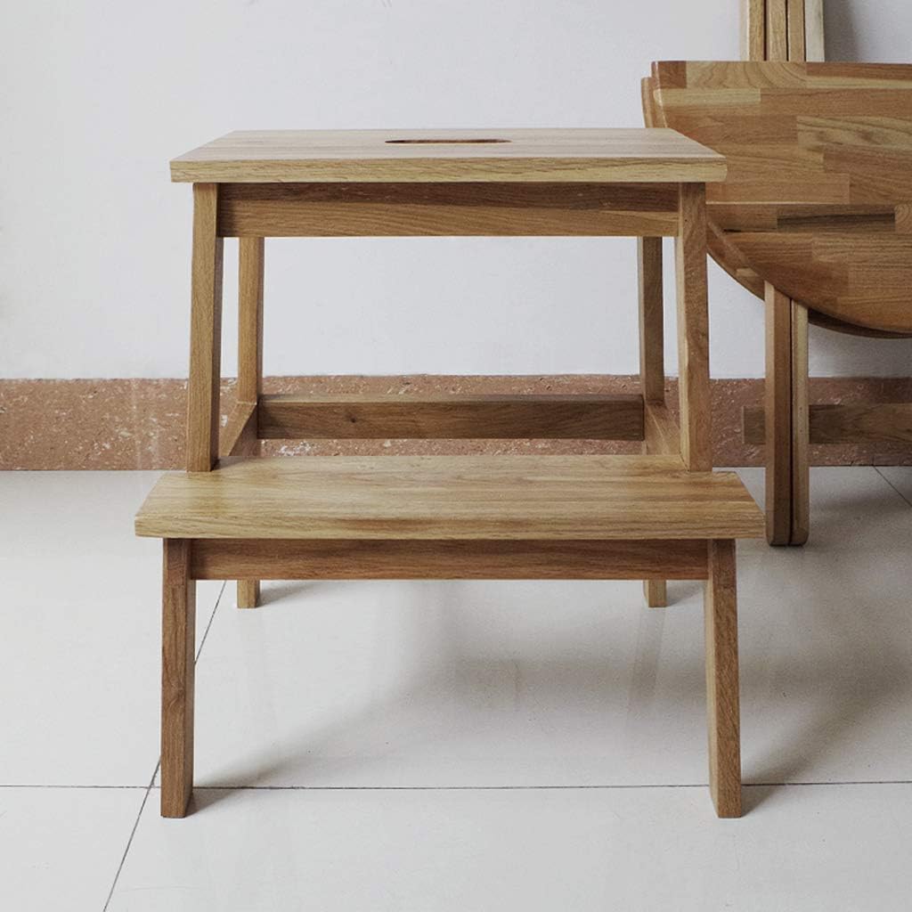 Portable Shoe Bench Household Two Stage Step Ladder Stool Multifunction Flower Rack/Storage Shelf Stairs Chair Easy to Store 42x34x46.5cm