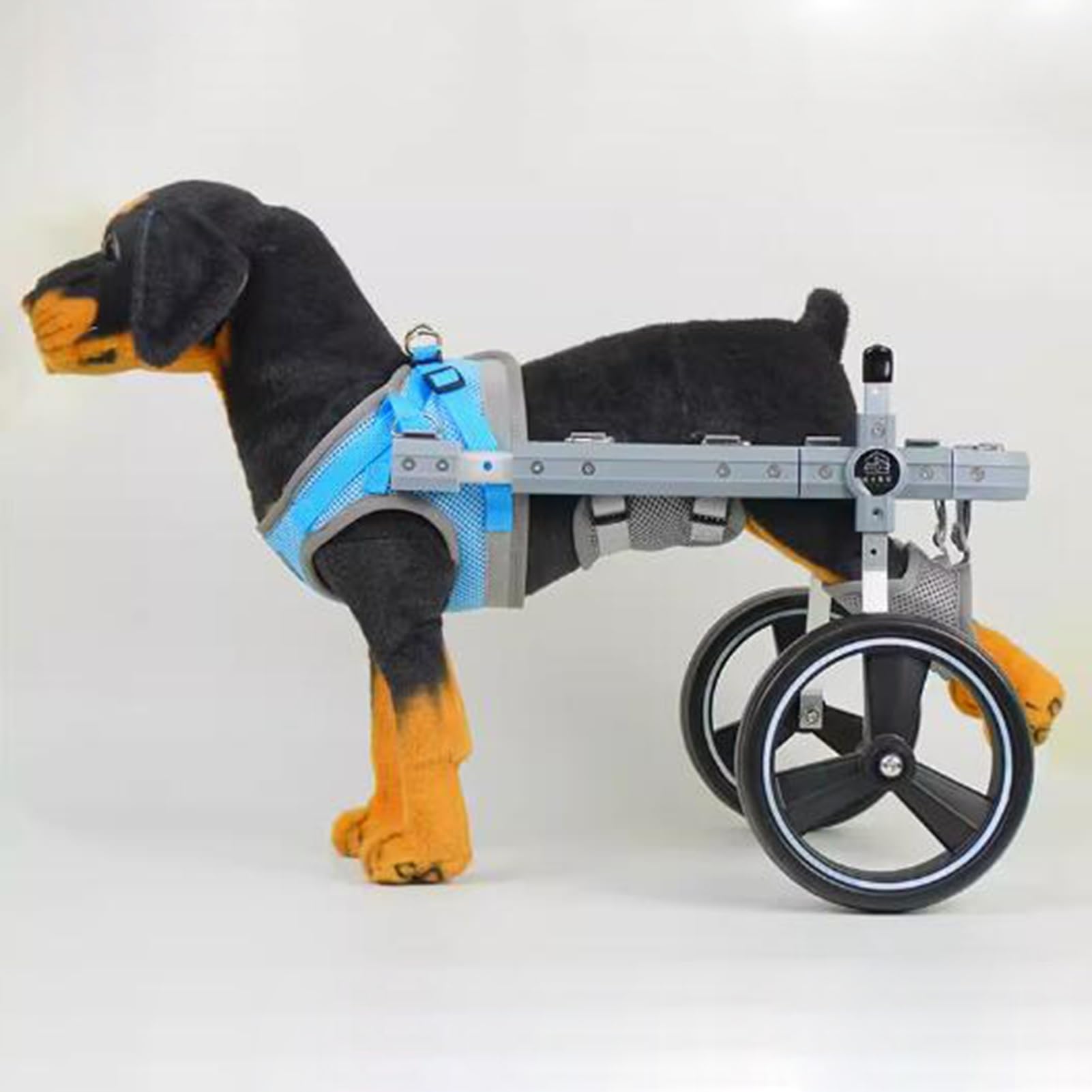 Silla de Ruedas para Perros, Silla de Ruedas Ajustable para Mascotas con Tiras Reflectantes, 2 Ruedas para Patas traseras, Carrito para Perros (XS)