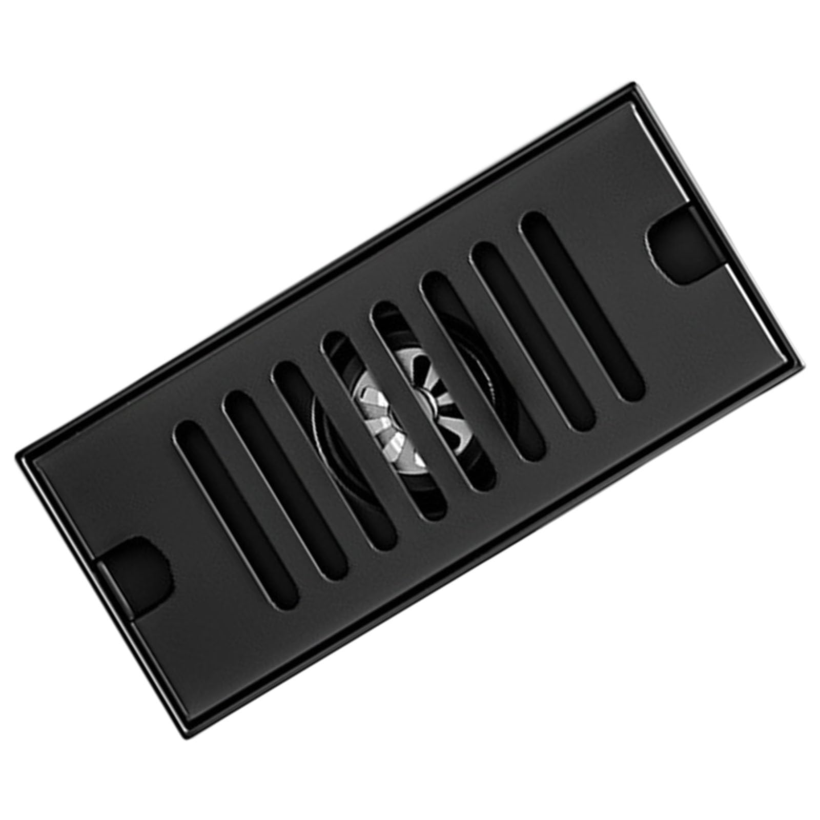 Sturdy Stainless Steel Rectangular Floor Drain for Shower and Bathroom with Hair Catcher Brush Finish Easy Installion