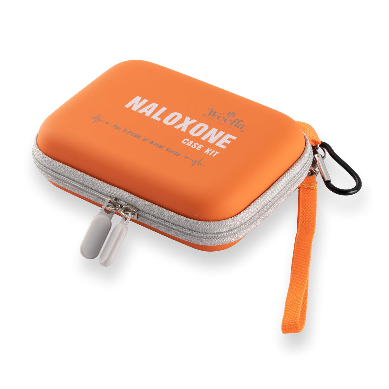 weefla Empty Naloxone Reflective Carry Case Kit, Fits 2 Pack Nasal Sprays, High Visibility Day & Night, Hard Shell & Splash Resistant, for Opioid