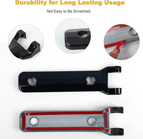 Miniatura 5 de Cubierta de bisagra para puerta trasera Bronco, accesorios exteriores negros para Ford Bronco 2021 2022 2023 Up (no para deporte), 2 unidades Negro