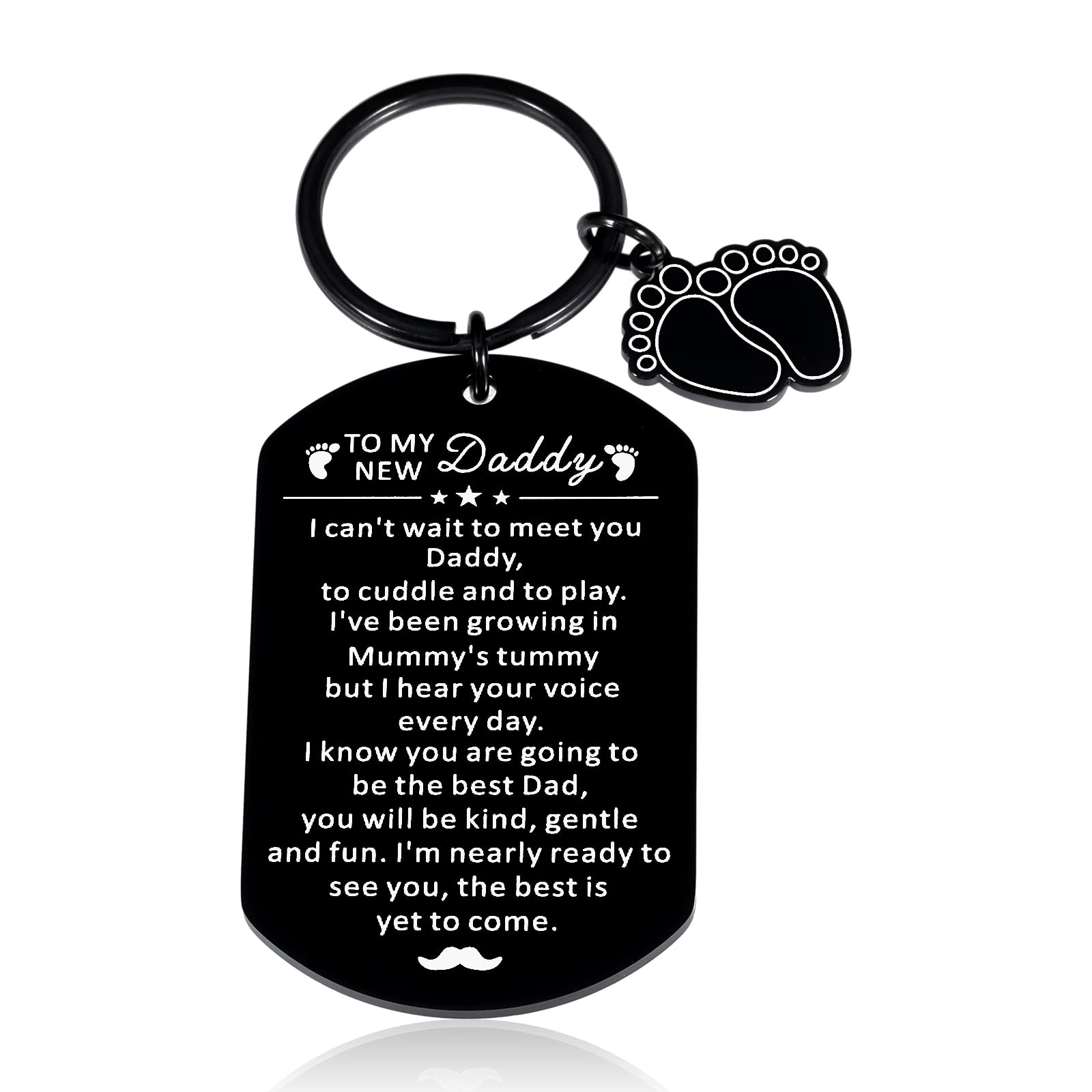 STVK First Fathers Day Gift for Husband, New Dad Gifts for Husband-Fathers Day Keychains, First Time Dad Gifts, Pregnancy Announcement for New Dads, Pregnant Gift for Daddy, New Father to Be Present