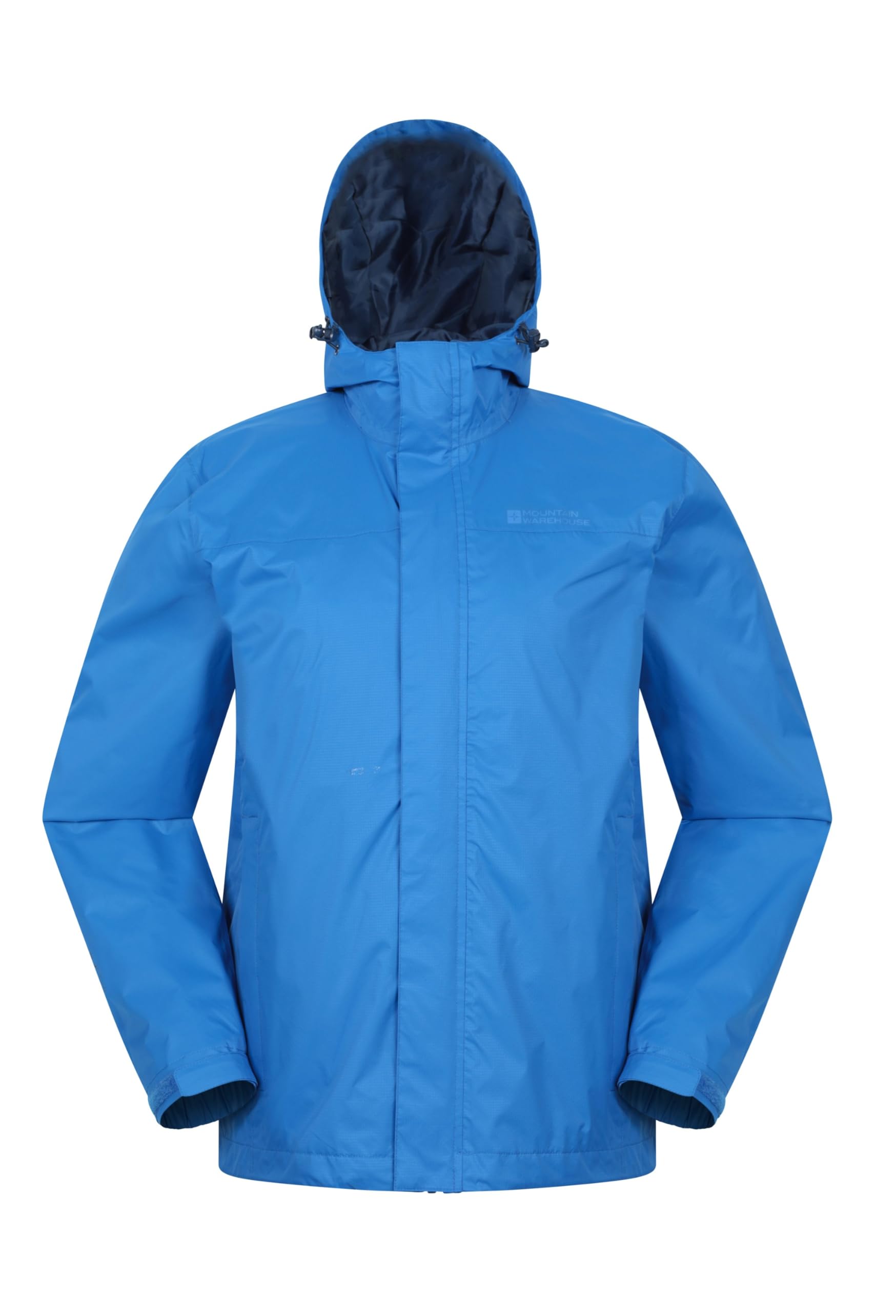 Mountain Warehouse Men's Bright Blue Torrent Waterproof Rain Jacket - Waterproof & Lightweight Raincoat With Taped Seams, Zipped Pockets - Spring Summer Travelling & Outdoors 4XL