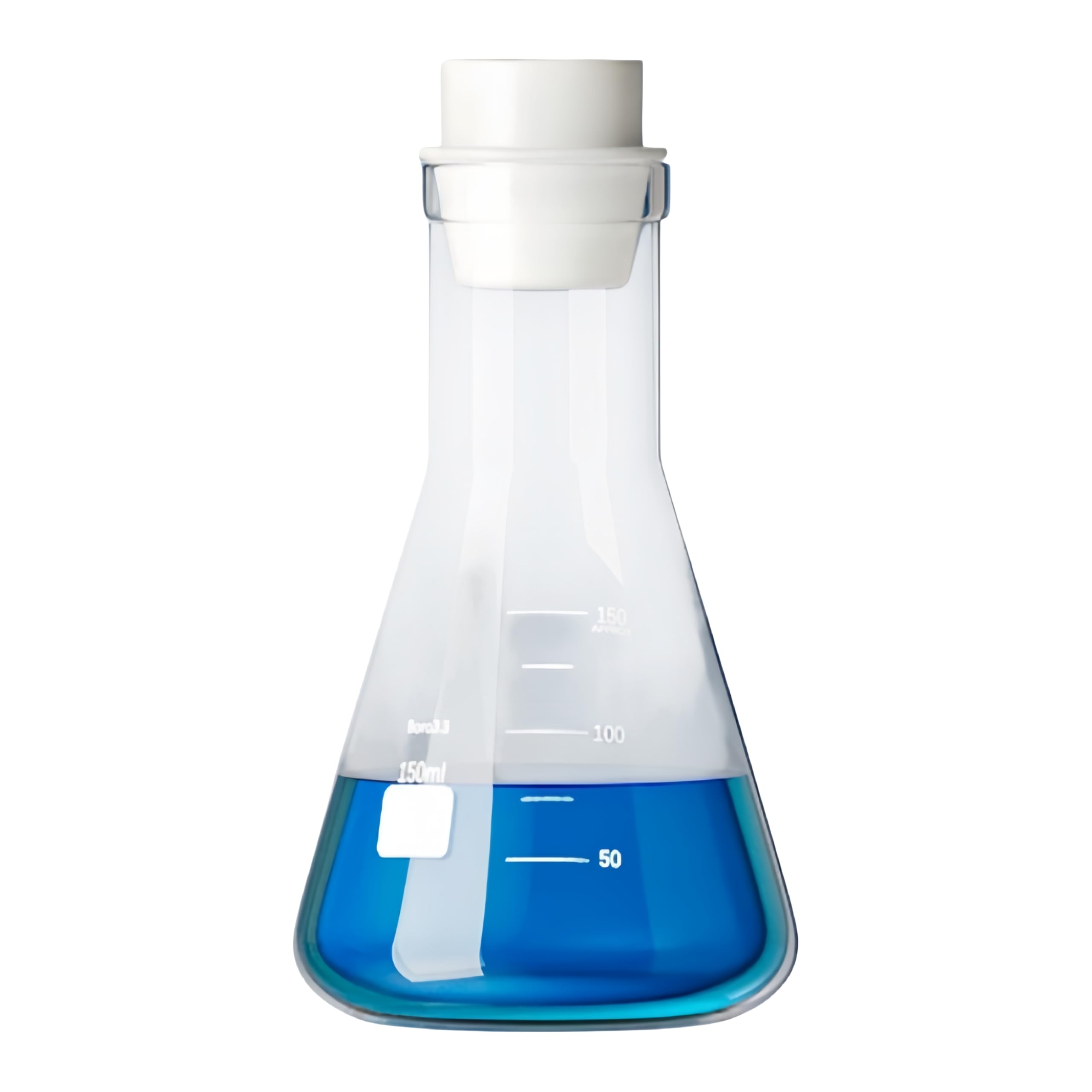VIDOO 3.3 Borosilikatglas Labor Erlenmeyerkolben mit Verschlussstopfen, Hitzebeständiger Graduierter Messkolben für Labor und Chemie, A 5000ml