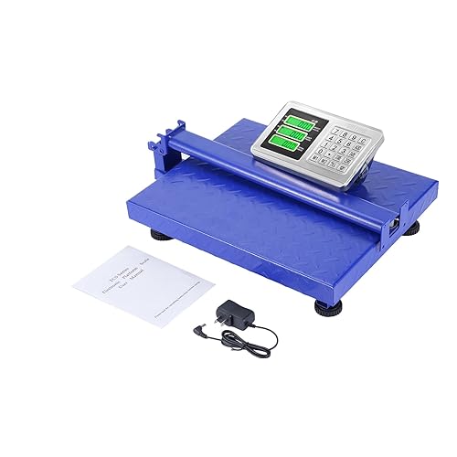 Miniatura 9 de TUFFIOM Báscula electrónica de plataforma digital de 661 libras, básculas de piso plegables azules resistentes, pantalla LCD de alta definición,